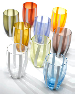 Zafferano Gessato Set 6 tumblers in different colours 32 cl-10.82 oz - Buy now on ShopDecor - Discover the best products by ZAFFERANO design