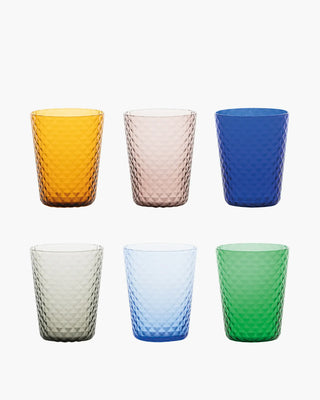 Zafferano Isolano set 6 assorted colors tumbler 33 cl - 11.61 oz - Buy now on ShopDecor - Discover the best products by ZAFFERANO design