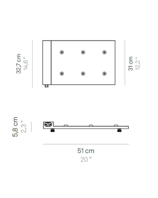 Zafferano Lampes à Porter Multi-contact charging base for the lamps: Sister Light Wi-Fi, Poldina, Poldina mini, Poldina Reverso, Pina, Swap, Swap mini, Push-up, Dama, Olimpia, Home - Buy now on ShopDecor - Discover the best products by ZAFFERANO LAMPES À PORTER design