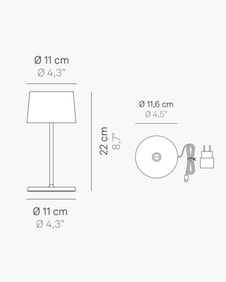 Zafferano Lampes à Porter Olivia Mini Pro LED table lamp - Buy now on ShopDecor - Discover the best products by ZAFFERANO LAMPES À PORTER design