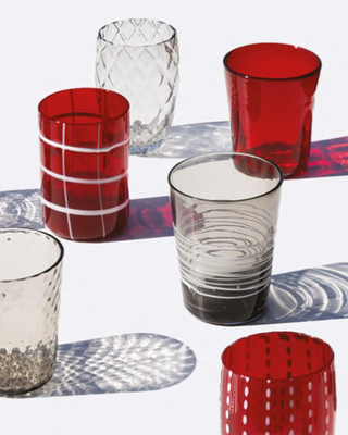 Zafferano Melting Pot box of 6 assorted glasses Zafferano Red Gray - Buy now on ShopDecor - Discover the best products by ZAFFERANO design