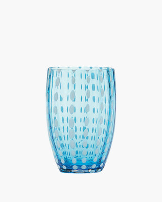 Zafferano Perle tumbler coloured glass 32 cl-10.82 oz Zafferano Aquamarine - Buy now on ShopDecor - Discover the best products by ZAFFERANO design