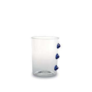 Zafferano Petoni tumbler transparent with little balls Zafferano Blue - Buy now on ShopDecor - Discover the best products by ZAFFERANO design