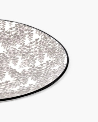 Zafferano Tue dinner plate diam. 26,5 cm grey flowers decoration - Buy now on ShopDecor - Discover the best products by ZAFFERANO design