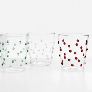 Zafferano Party Tumbler transparent glasses with polka dots - Buy now on ShopDecor - Discover the best products by ZAFFERANO design