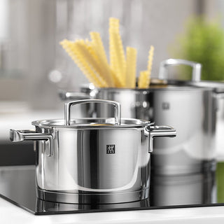 Zwilling Passion Cookware Set of 9 pieces - 5 pots - 4 lids Steel - Buy now on ShopDecor - Discover the best products by ZWILLING design