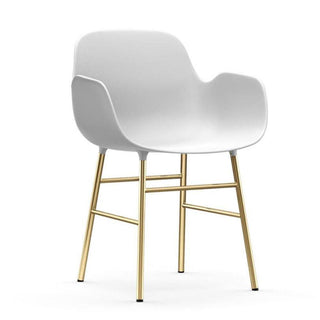 Normann Copenhagen Form polypropylene armchair with brass legs - Buy now on ShopDecor - Discover the best products by NORMANN COPENHAGEN design