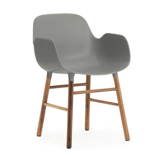 Normann Copenhagen Form polypropylene armchair with walnut legs - Buy now on ShopDecor - Discover the best products by NORMANN COPENHAGEN design