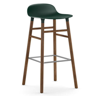 Normann Copenhagen Form walnut bar stool with polypropylene seat h. 75 cm. - Buy now on ShopDecor - Discover the best products by NORMANN COPENHAGEN design