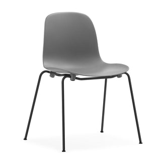 Normann Copenhagen Form polypropylene stackable chair with black steel legs - Buy now on ShopDecor - Discover the best products by NORMANN COPENHAGEN design