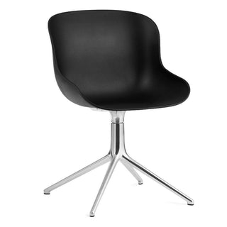 Normann Copenhagen Hyg polypropylene swivel chair with 4 aluminium legs - Buy now on ShopDecor - Discover the best products by NORMANN COPENHAGEN design