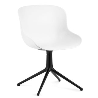 Normann Copenhagen Hyg polypropylene swivel chair with 4 black aluminium legs - Buy now on ShopDecor - Discover the best products by NORMANN COPENHAGEN design