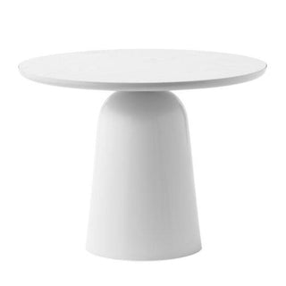 Normann Copenhagen Turn adjustable steel table diam. 55 cm. with ash top - Buy now on ShopDecor - Discover the best products by NORMANN COPENHAGEN design