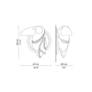 Karman Cubano wall lamp in the shape of a parrot - Buy now on ShopDecor - Discover the best products by KARMAN design