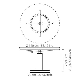 Magis 360° adjustable table in height diam. 140 cm. - Buy now on ShopDecor - Discover the best products by MAGIS design