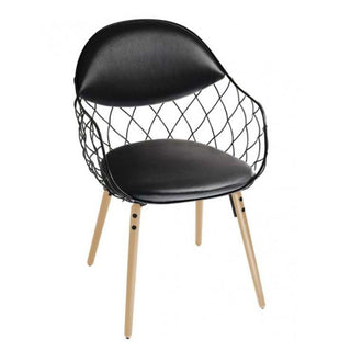 Magis Piña armchair Magis Natural ash Black Real black leather - Buy now on ShopDecor - Discover the best products by MAGIS design