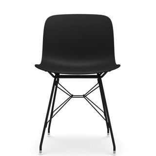 Magis Troy Wireframe chair in black polypropylene with black structure - Buy now on ShopDecor - Discover the best products by MAGIS design