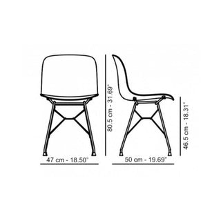 Magis Troy Wireframe chair in black polypropylene with black structure - Buy now on ShopDecor - Discover the best products by MAGIS design