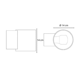 Martinelli Luce Tube wall lamp white diam. 14 cm - Buy now on ShopDecor - Discover the best products by MARTINELLI LUCE design