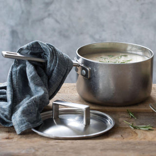 Mepra Attiva Vintage 8-piece cookware set pewter - Buy now on ShopDecor - Discover the best products by MEPRA design