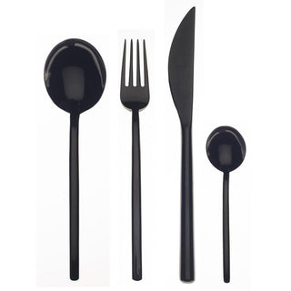 Mepra Due 24-piece flatware set Mepra Black Gold - Buy now on ShopDecor - Discover the best products by MEPRA design