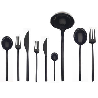 Mepra Due 75-piece flatware set Mepra Black Gold - Buy now on ShopDecor - Discover the best products by MEPRA design