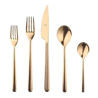 Mepra Linea 20-piece flatware set Mepra Gold - Buy now on ShopDecor - Discover the best products by MEPRA design