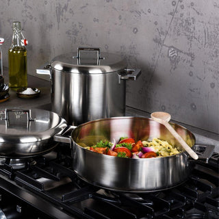 Mepra Stile by Pininfarina frying pan two handles diam. 28 cm. stainless steel - Buy now on ShopDecor - Discover the best products by MEPRA design