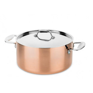 Mepra Toscana Copper casserole with lid diam. 20 cm. - Buy now on ShopDecor - Discover the best products by MEPRA design