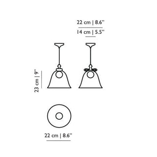 Moooi Bell Lamp Small suspension lamp with gold bow - Buy now on ShopDecor - Discover the best products by MOOOI design