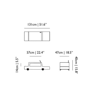 Moooi Turbo Table Low H.47 cm shaped like a car - Buy now on ShopDecor - Discover the best products by MOOOI design