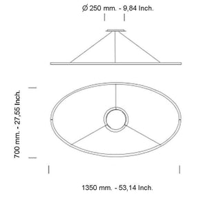 Nemo Lighting Ellisse Major Uplight Dimmer LED pendant lamp - Buy now on ShopDecor - Discover the best products by NEMO CASSINA LIGHTING design