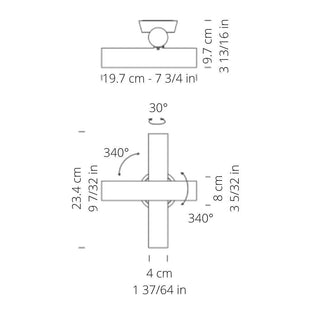 Nemo Lighting Tubes 2 LED wall lamp white - Buy now on ShopDecor - Discover the best products by NEMO CASSINA LIGHTING design