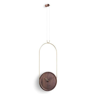 Nomon Colgante wall clock walnut Brass - Buy now on ShopDecor - Discover the best products by NOMON design