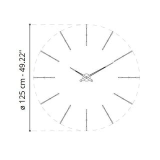 Nomon Merlín T 12T wall clock graphite diam. 125 cm. - Buy now on ShopDecor - Discover the best products by NOMON design