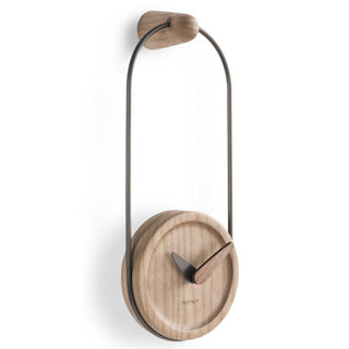 Nomon Micro Eslabón T wall clock graphite details Oak - Buy now on ShopDecor - Discover the best products by NOMON design