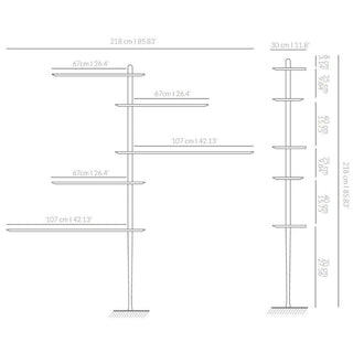 Nomon Única Estantería Shelving System Conf.10 modular bookcase 218x218 cm. - Buy now on ShopDecor - Discover the best products by NOMON design