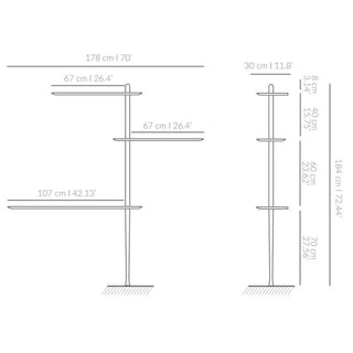 Nomon Única Estantería Shelving System Conf.4 modular bookcase 178x184 cm. - Buy now on ShopDecor - Discover the best products by NOMON design