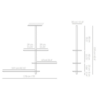 Nomon Única Estantería Shelving System Conf.5 modular bookcase 178x159 cm. - Buy now on ShopDecor - Discover the best products by NOMON design