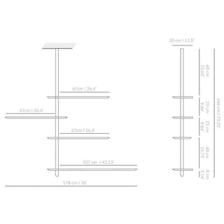 Nomon Única Estantería Shelving System Conf.6 modular bookcase 178x166 cm. - Buy now on ShopDecor - Discover the best products by NOMON design