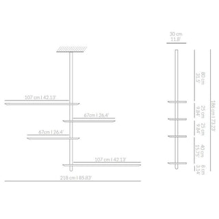 Nomon Única Estantería Shelving System Conf.7 modular bookcase 218x186 cm. - Buy now on ShopDecor - Discover the best products by NOMON design