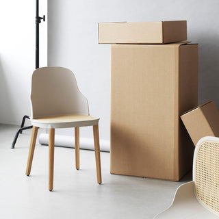 Normann Copenhagen Allez polypropylene chair with molded wicker seat and oak legs - Buy now on ShopDecor - Discover the best products by NORMANN COPENHAGEN design