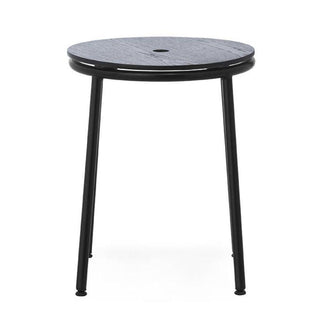 Normann Copenhagen Circa black steel stool with oak seat h. 45 cm. - Buy now on ShopDecor - Discover the best products by NORMANN COPENHAGEN design