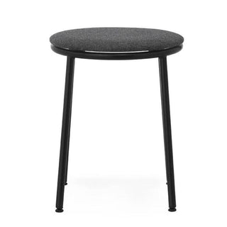 Normann Copenhagen Circa black steel stool with upholstery fabric seat h. 45 cm. - Buy now on ShopDecor - Discover the best products by NORMANN COPENHAGEN design