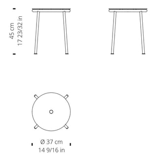 Normann Copenhagen Circa black steel stool h. 45 cm. - Buy now on ShopDecor - Discover the best products by NORMANN COPENHAGEN design