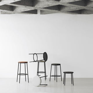 Normann Copenhagen Circa black steel stool h. 75 cm. - Buy now on ShopDecor - Discover the best products by NORMANN COPENHAGEN design