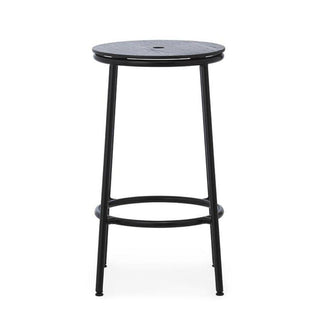 Normann Copenhagen Circa black steel stool with oak seat h. 65 cm. - Buy now on ShopDecor - Discover the best products by NORMANN COPENHAGEN design