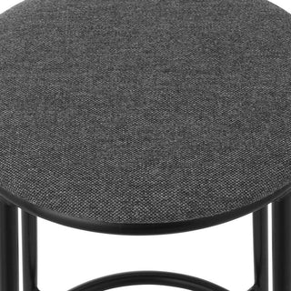 Normann Copenhagen Circa black steel stool with upholstery fabric seat h. 65 cm. - Buy now on ShopDecor - Discover the best products by NORMANN COPENHAGEN design