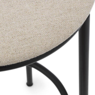 Normann Copenhagen Circa black steel stool with upholstery fabric seat h. 65 cm. - Buy now on ShopDecor - Discover the best products by NORMANN COPENHAGEN design