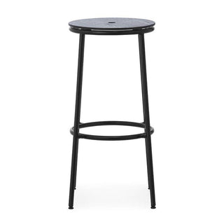 Normann Copenhagen Circa black steel stool with oak seat h. 75 cm. - Buy now on ShopDecor - Discover the best products by NORMANN COPENHAGEN design